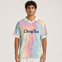 Camiseta de Fútbol con Estampado Tie Dye Psicodélico, Camiseta de Fútbol Retro con Arcoíris Pastel, Camiseta de Fútbol Personalizada