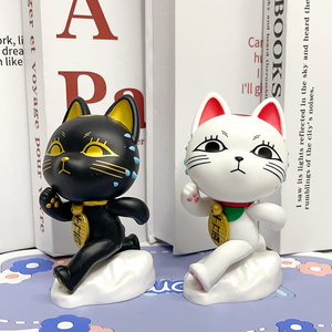 6 pièces/ensemble 10cm japonais <span class=keywords><strong>Anime</strong></span> Figurine Fortune <span class=keywords><strong>chat</strong></span> dessin animé <span class=keywords><strong>Anime</strong></span> PVC Figure Mini figurine - Product Image 3