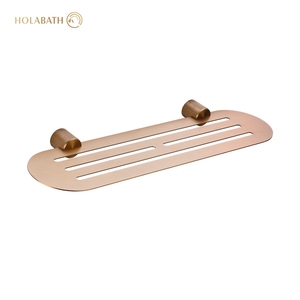2025 vente chaude moderne en acier inoxydable 304 or rose SUS304 étagère <span class=keywords><strong>de</strong></span> rangement hôtel <span class=keywords><strong>salle</strong></span> <span class=keywords><strong>de</strong></span> <span class=keywords><strong>bain</strong></span> shampooing étagère <span class=keywords><strong>de</strong></span> rangement avec moletage - Product Image 2