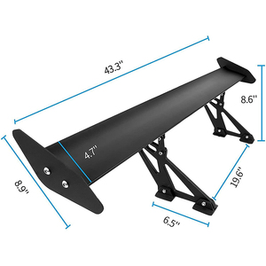 Car Tail Wing 43'' Aluminum <strong>GT</strong> <strong>Spoiler</strong> Sedan Hatch Rear Trunk Universal Wing Racng Rear Wing <strong>Spoiler</strong> Universal - Product Image 5