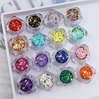 Glitter Polyester Grosir Tahan Pelarut, Glitter Chunky Campuran untuk Kerajinan Resin dan Tumbler