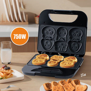 Cartoon Cookie Maker 750W Double-Sided Heating Non-Stick <b>Pancake</b> <b>Machine</b> For Home Use - Product Image 1