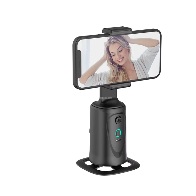 Q9 Smart Tracker 360Degree AI Auto Face Tracking Stabilizer Desktop Phone Tripod Stand Gimbal Stabilizer For Live Streaming Vlog