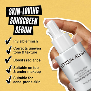 ETRUN ALISA OEM suero UV de amplio espectro <span class=keywords><strong>SPF</strong></span> 50 todo tipo de piel protector solar facial con péptido de colágeno - Product Image 4