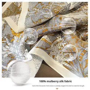 ผ้าพันคอไหมแท้ 100% ลายดอกไม้ป่าหรูหรา แมนซิง <span class=keywords><strong>ส</strong></span>ำหรับคุณแม่ ฤดูใบไม้ร่วง ปรับแต่งได้-โลโก้ <span class=keywords><strong>ส</strong></span>ี ขนาด ใช้งานได้หลากหลาย - Product Image 4