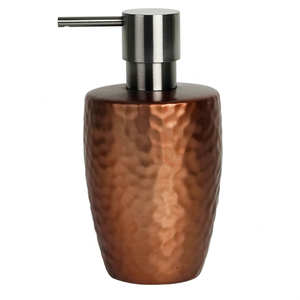 Dispensador de jabón antiguo de cobre para decoración de Hotel y baño, dosificador de jabón con diseño de lujo martillado para decoración de cuarto de baño, en venta - Product Image 1