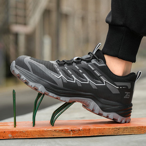 Chaussures de travail légères, chaussures de sécurité à la mode, bottes de travail à bout en acier, chaussures indestructibles, chaussures de protection anti-perforation pour hommes - Product Image 4