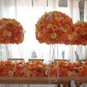 Arreglo de Flores Artificiales Rojas y Púrpuras de Lujo Personalizado, Centros de Mesa Grandes para Bodas y Decoraciones para Mesas - Product Image 3