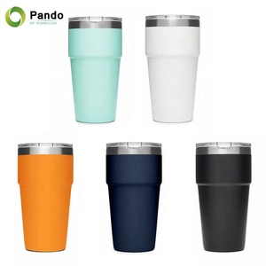 स्टेकयोग्य 304 डबल लेयर 20 औंस वाहन इन्सुलेशन गोर्डे धातु यात्रा कॉफी मग स्टेनलेस स्टील थर्मोस कप - Product Image 1