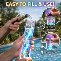 Nouveau pistolet à eau LED arc-en-ciel lumineux, jouet portable pour fêtes d'été en plein air, pour enfants, garçons et filles