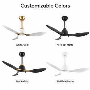 Ventilateur de plafond LED ABS avec télécommande pour salon et chambre, 42 pouces, 52 pouces, 3 pales, ventilateur de plafond ABS avec lumière - Product Image 3