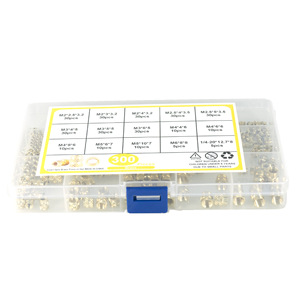 Inserts filetés à sertir à chaud M3 M4 <span class=keywords><strong>M5</strong></span>, inserts moletés en laiton pour injection, 300 pièces emballées en boîte - Product Image 2