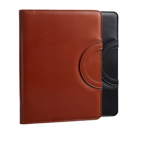 Padfolio de cuero A4 con asa, cartera personalizada, cierre ejecutivo, carpeta <span class=keywords><strong>para</strong></span> cuaderno, Padfolio <span class=keywords><strong>para</strong></span> mujeres y hombres - Product Image 1