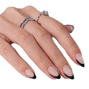 Tamaños XXL y XL <span class=keywords><strong>Uñas</strong></span> postizas Ataúd corto Almendra Patrones cuadrados Diseño francés <span class=keywords><strong>Uñas</strong></span> artificiales <span class=keywords><strong>para</strong></span> aplicación <span class=keywords><strong>de</strong></span> belleza - Product Image 4
