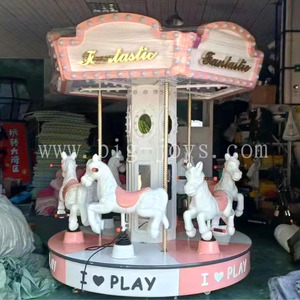 Carrusel de 6 Asientos Personalizado en Color para Niños, Carrusel Comercial para Parque de Atracciones en Venta - Product Image 1