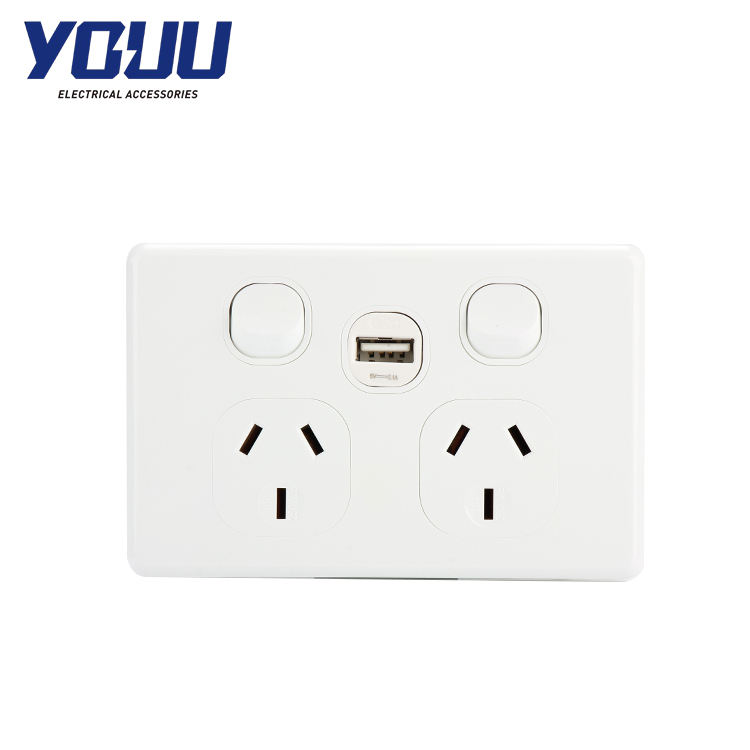 YOUU Factory Single Power Point 10A Electrical Australian Standard Wall Outlet Socket Switch