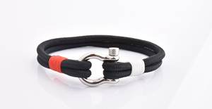 Braccialetto in Corda Intrecciata Grigia con Grillo Nautico a Prezzo Conveniente, Logo Personalizzato Fai-da-Te - Product Image 5