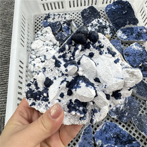 크리스탈 원시 돌 도매 천연 하이 퀄리티 에너지 블루 베리 형석 표본 가정 장식 - Product Image 2