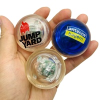 Balles rebondissantes en caoutchouc flash avec logo personnalisé imprimé LED 1.85 pouces 2.4 pouces de diamètre pour cadeau promotionnel de spectacle événement