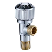 Robinet d'angle en acier inoxydable pour toilettes, design moderne et traditionnel, 1/2 et 3/8, pour usage domestique