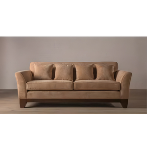 Sofa Vuông hai chỗ màu be tối giản với chân gỗ cho phòng khách phòng ngủ hoặc căn hộ - Product Image 6