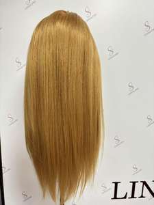 Cabeza de Maniquí de cabello real profesional con hombro-100% cabello natural, totalmente personalizable <span class=keywords><strong>para</strong></span> entrenamiento y práctica de estilista - Product Image 3