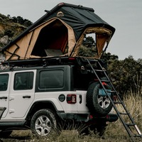 Carpa de Techo Automática para Auto, Diseño Triangular, Carcasa Rígida, para las Cuatro Estaciones, con Opción de Panel Solar, para Campismo Overland