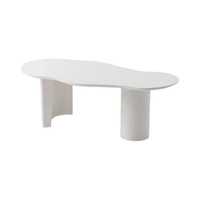 Ensemble de meubles de salon modernes, couleur blanche, style crème, table basse nuage simple et table à thé en bois pour la maison