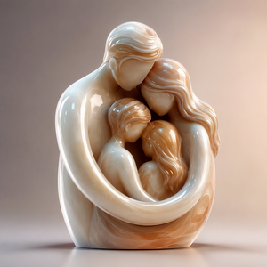 Busto Personalizzato in Avorio per Neonati, Simbolo di Abbraccio Genitoriale, Decorazione per Cameretta, Souvenir per Genitori Primi Timidi - Product Image 2