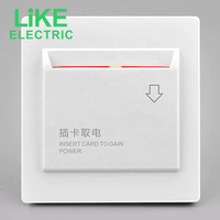 Interrupteur de panneau de chambre d'hôtel à temporisation 40A de type 86, interrupteur d'alimentation à induction par carte de chambre basse fréquence, type électrique