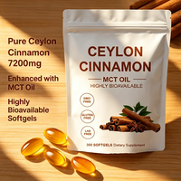 Capsules de cannelle de Ceylan à marque privée OEM avec huile MCT pour adultes – Soutien métabolique et hydratation de la peau – Complément naturel
