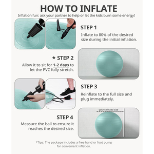 Ballon de grossesse et d'accouchement en PVC extra épais, ballon de yoga et de massage pour la maternité, anti-éclatement, antidérapant, stabilité 440LB - Product Image 4