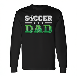 T-shirt a maniche lunghe Soccer Dad, girocollo, regalo sportivo per uomo adulto - Product Image 2