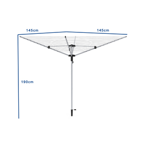 Séchoir à linge pliable en métal de type <span class=keywords><strong>parapluie</strong></span> rotatif à 4 bras, 40 m, à bas prix, avec porte-serviettes pour une utilisation en intérieur/extérieur - Product Image 2