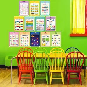 โปสเตอร์กันน้ำแบบแบนสำหรับเด็กก่อนวัยเรียนและเด็กเล็ก สำหรับการเรียนรู้ในโรงเรียนอนุบาล บ้าน และห้องเรียน - Product Image 5