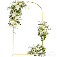 Meilleure vente transfrontalière : Arche en fer forgé doré de 72 pieds, réglable, pour allée de mariage, support de ballons et toile de fond photo, motif montagne