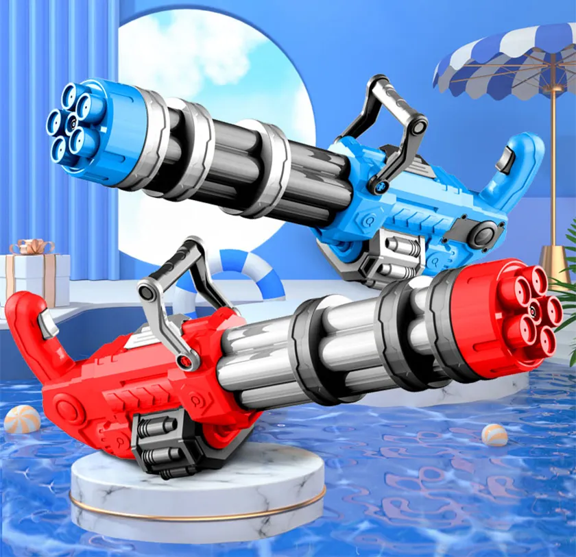 Açık su geçirmez yaz Gatling çekim yüksek Capacity1000ML otomatik elektrikli su tabancası