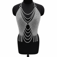 Ensemble d'armure en maille médiévale fait main |   Jupe et haut en maille |   Costume d'Halloween LARP, Cosplay, Argenté