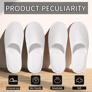 Chaussons d'hôtel, Chaussons d'hôtel, Chaussures jetables, Ensemble de chaussons pour invités, Chaussons jetables, Chaussons blancs, Chaussons d'hôtel - Product Image 6