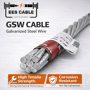 Fabrikpreis GSW Feuerverzinktes Stahlseil-Strangkabel für Überkopf-Leitungen Korrosionsbeständiges Stahlkabel Brasilien - Product Image 1