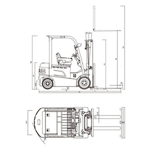 Portable Electric Forklift 2.5 Ton Electric Forklift Truck Lift Height 3m 4m 5m 6m - Product Image 4