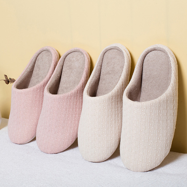 Custom Logo Indoor Soft Indoor Bedroom Memory Foam Bottom Non-Slip Silent Hotel Home Slippers