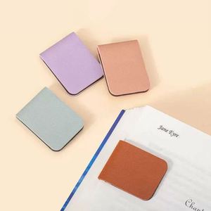 Custom Magnetic Leather <b>Bookmark</b> Soft Foldable Leather Book Mark Money Clips Holder Reading Progress Tracker Page Marker - Product Image 3