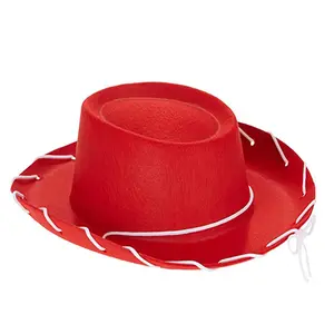 新奇儿童牛仔红色服装杰西帽子派对用品