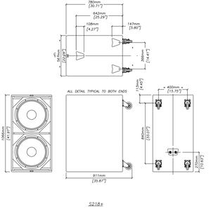 ระบบเสียงระดับมืออาชีพ AG S218+ - 1500W/6000W ช่วงความถี่ 35Hz-150Hz อินเทอร์เฟซ NL4 ผลิตในประเทศจีน สอบถามการรับประกัน - Product Image 5