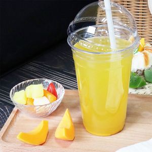 98mm(1000pcs/ctn) 12/14/16/18/20/24oz Crystal Clear PET Cold Party <b>Drinking</b> Straw <b>Cups</b> With Lids for Juice <b>Plastic</b> Fruit <b>Cup</b> - Product Image 2