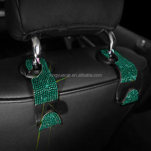 Cubierta para <span class=keywords><strong>volante</strong></span> de diamante de imitación para mujer, venta al por mayor, de fábrica, corta, de felpa, universal, brillante, verde, ostentoso - Product Image 5
