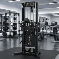 Peralatan Gym Komersial untuk Latihan Kekuatan, Mesin Multi-flight Berdiri dengan Pemilih Beban Tumpuk (Pin Loaded)
