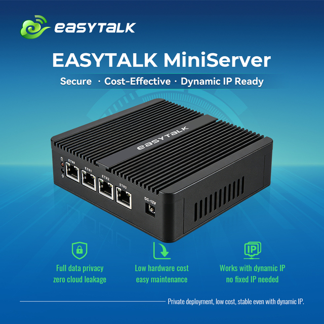 Easytalk Blade X86 On-Premise 150 Users POC Dispatch Server Lifetime License Voice/SOS/GPS/Recording Supports Stock