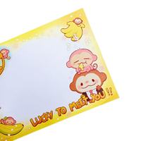 Bloc-notes personnalisé avec impression d'anime mignon, bloc-notes quotidien, notes autocollantes découpées, blocs-notes mémo